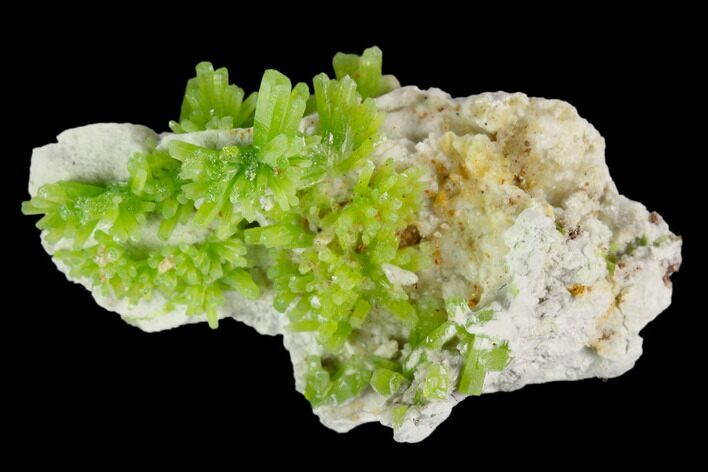 Vibrant Green Pyromorphite Crystal Cluster - China #128575